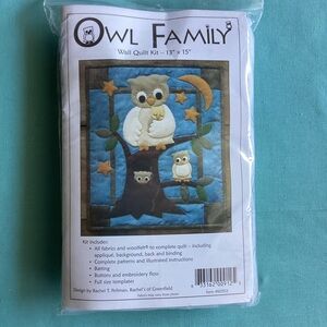 Owl Family Felt Wall Quilt Kit 13 inch x 15 inch by Rachel T Pellman